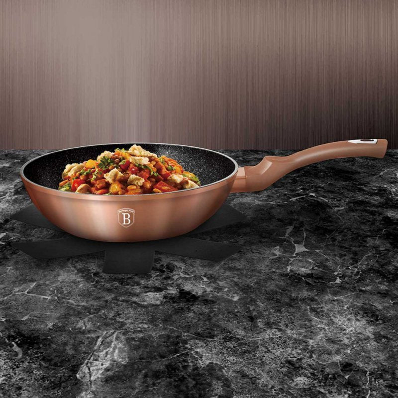 Berlinger haus BH-7058 Set di pentole in granito oro rosa - Pentole antiaderenti