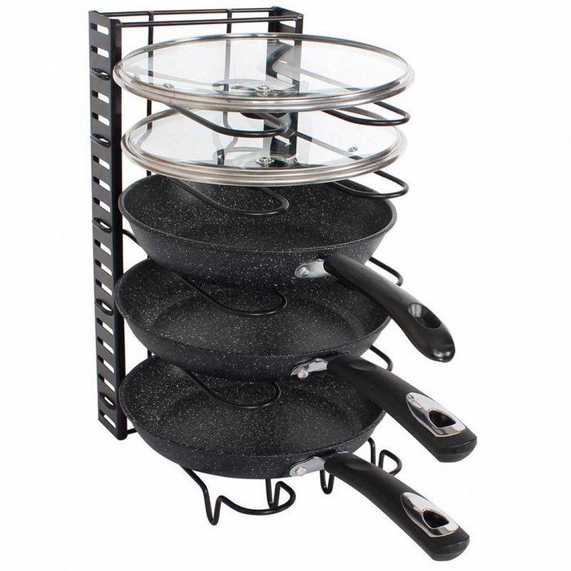 Kinghoff KH-1639 Rack organizer per pentole e coperchi a 5 livelli