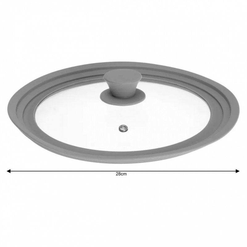 Kinghoff KH-1649 Coperchio universale in vetro temperato per pentole e padelle 24/26/28 cm