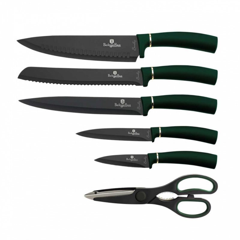 Berlinger haus BH-2580 Set di coltelli in acciaio inossidabile da 7 pezzi con supporto