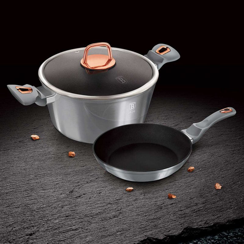 Berlinger haus BH-7044 Moonlight Set di pentole in granito da 17 pezzi