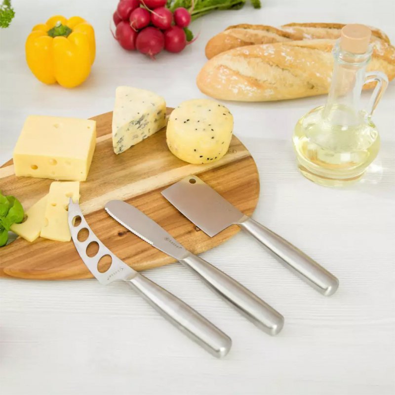 Set di coltelli per formaggio in acciaio Kassel 93310 per taglieri di formaggi e servizio