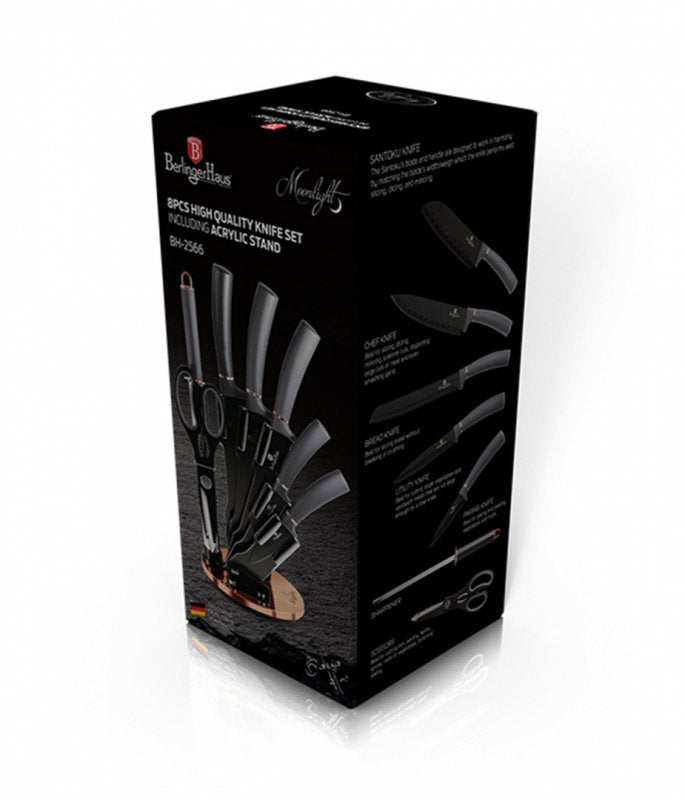 Berlinger haus BH-2566 Set di coltelli in acciaio inossidabile da 8 pezzi con supporto