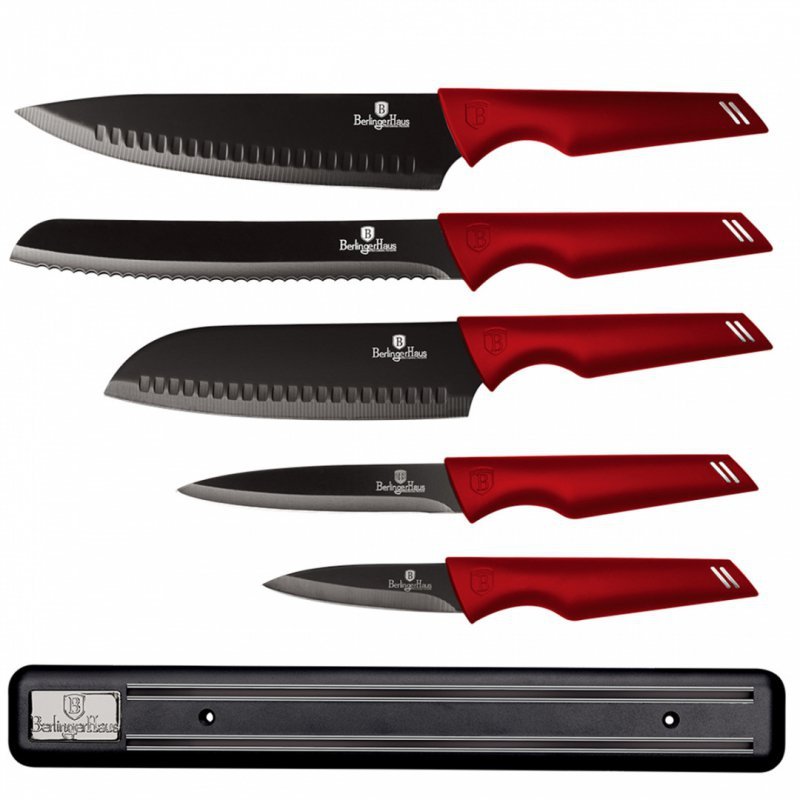 Berlinger haus BH-2694 Set di 5 coltelli da cucina con striscia magnetica
