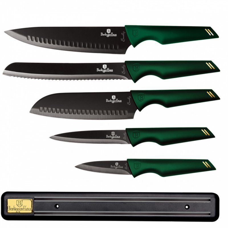 Berlinger haus BH-2696 Set di 5 coltelli da cucina con striscia magnetica