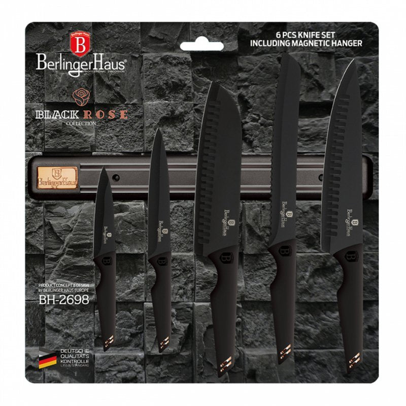 Berlinger haus BH-2698 Set di 5 coltelli da cucina con striscia magnetica