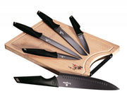 Berlinger haus BH-2708 Set di 5 coltelli da cucina con tagliere in bambù