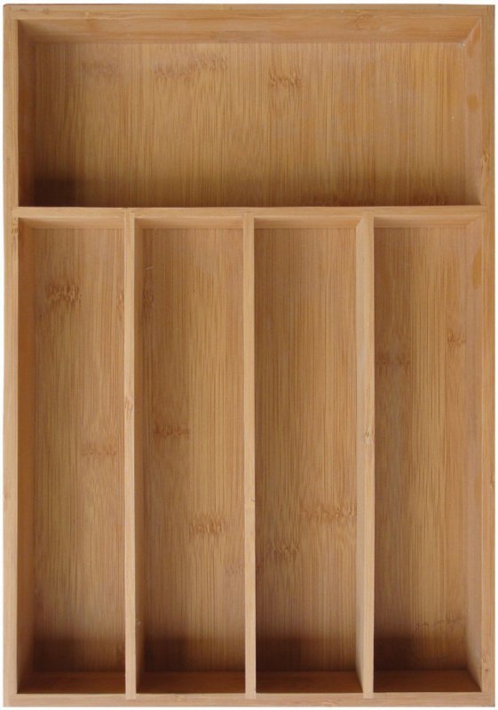 Kinghoff KH-1222 Organizzatore per cassetti per posate in bambù
