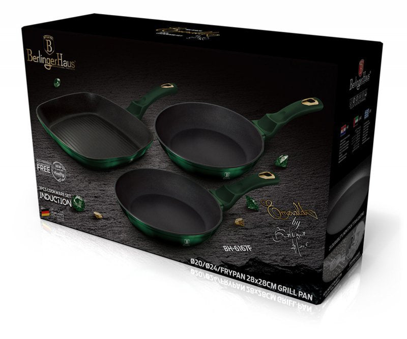 Berlinger haus BH-6167 Set di pentole antiaderenti Triple Granite