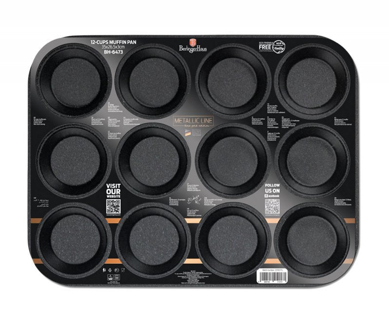 Berlinger haus BH-6473 Teglia antiaderente per 12 muffin