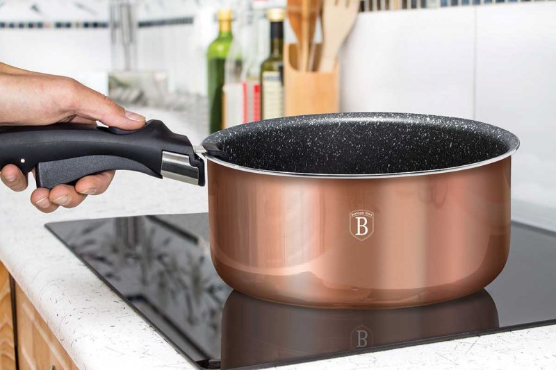 Berlinger Haus BH-1591 Click&Cook Set di pentole in granito oro rosa