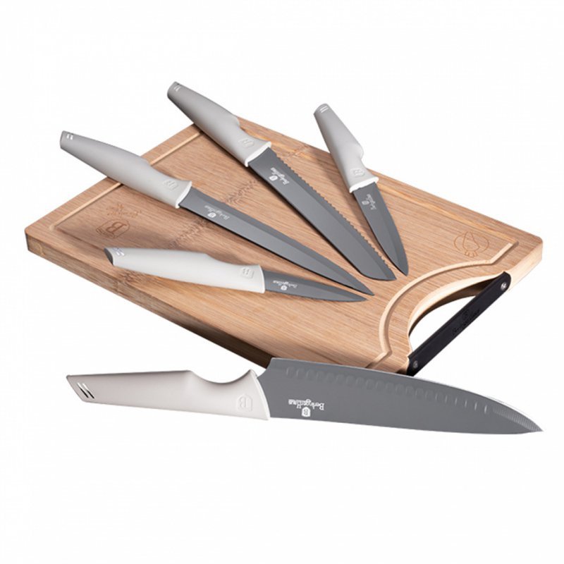 Berlinger haus BH-2838 Set di 5 coltelli da cucina con tagliere in bambù