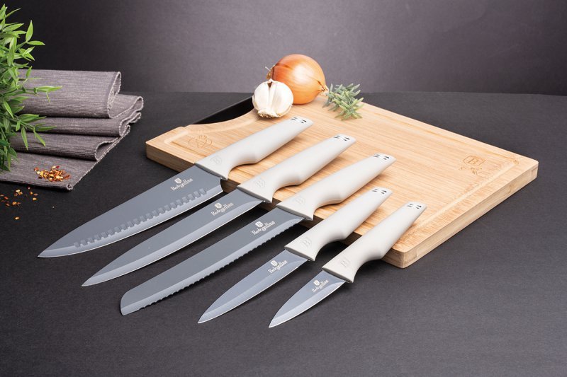 Berlinger haus BH-2838 Set di 5 coltelli da cucina con tagliere in bambù