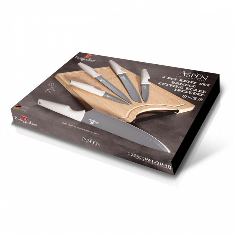 Berlinger haus BH-2838 Set di 5 coltelli da cucina con tagliere in bambù