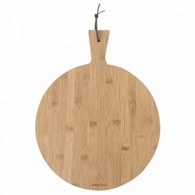 Kinghoff KH-1674 Tagliere per pizza in bambù con manico