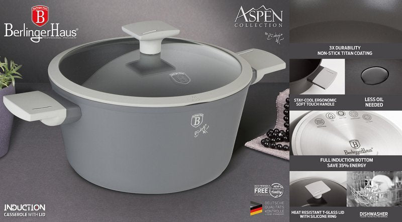 Berlinger haus BH-7068 Aspen Titanium Pentola antiaderente 28 cm