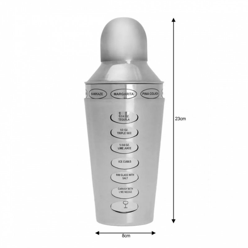 Kinghoff KH-1393 Bartender Shaker 600ml con ricette