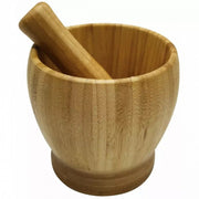 Set di mortaio e pestello in bambù Kinghoff KH-1616 per macinare le spezie