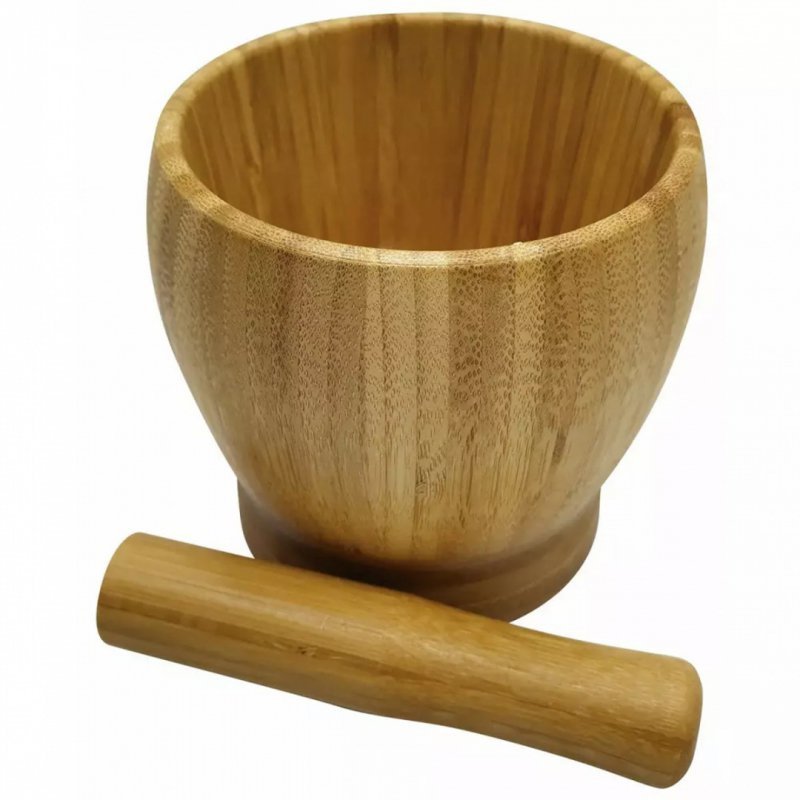 Set di mortaio e pestello in bambù Kinghoff KH-1616 per macinare le spezie