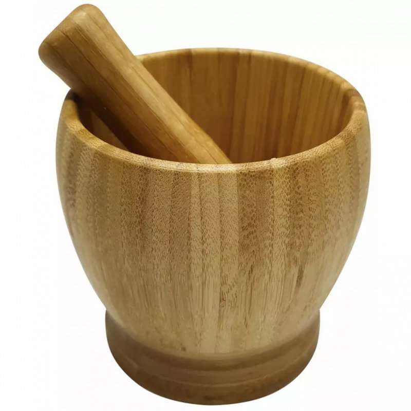 Set di mortaio e pestello in bambù Kinghoff KH-1617 per macinare le spezie