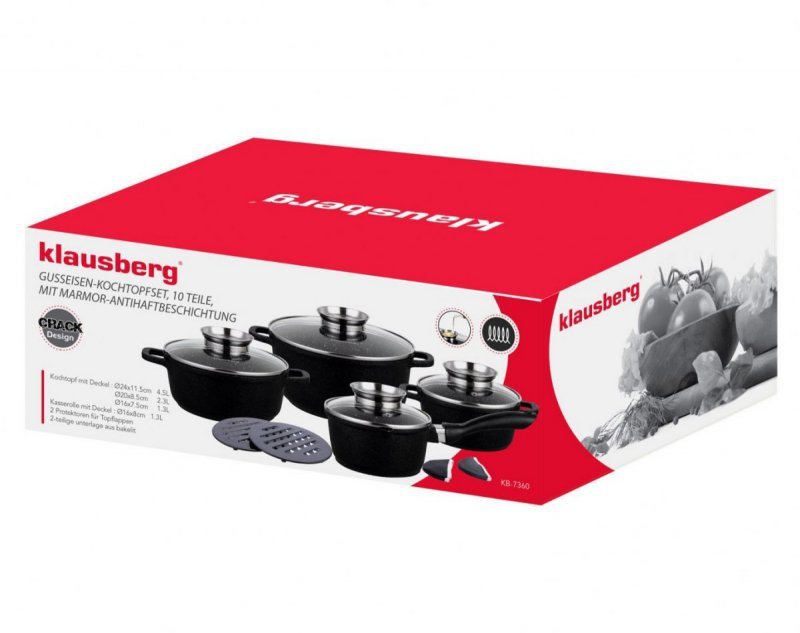 Set di pentole antiaderenti in granito resistente Klausberg KB-7360
