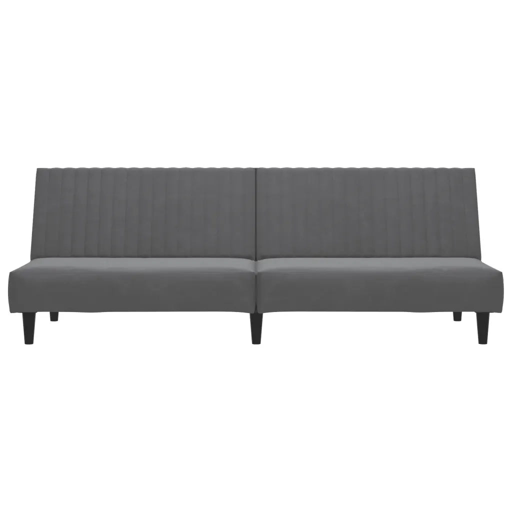 Divano Letto a 2 Posti-Sofa Letto 2 Posti-Daybed Grigio Scuro in Velluto 398909