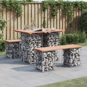 Tavolo da giardino in gabbione design 100x70x72 cm in legno massello Douglas 834363