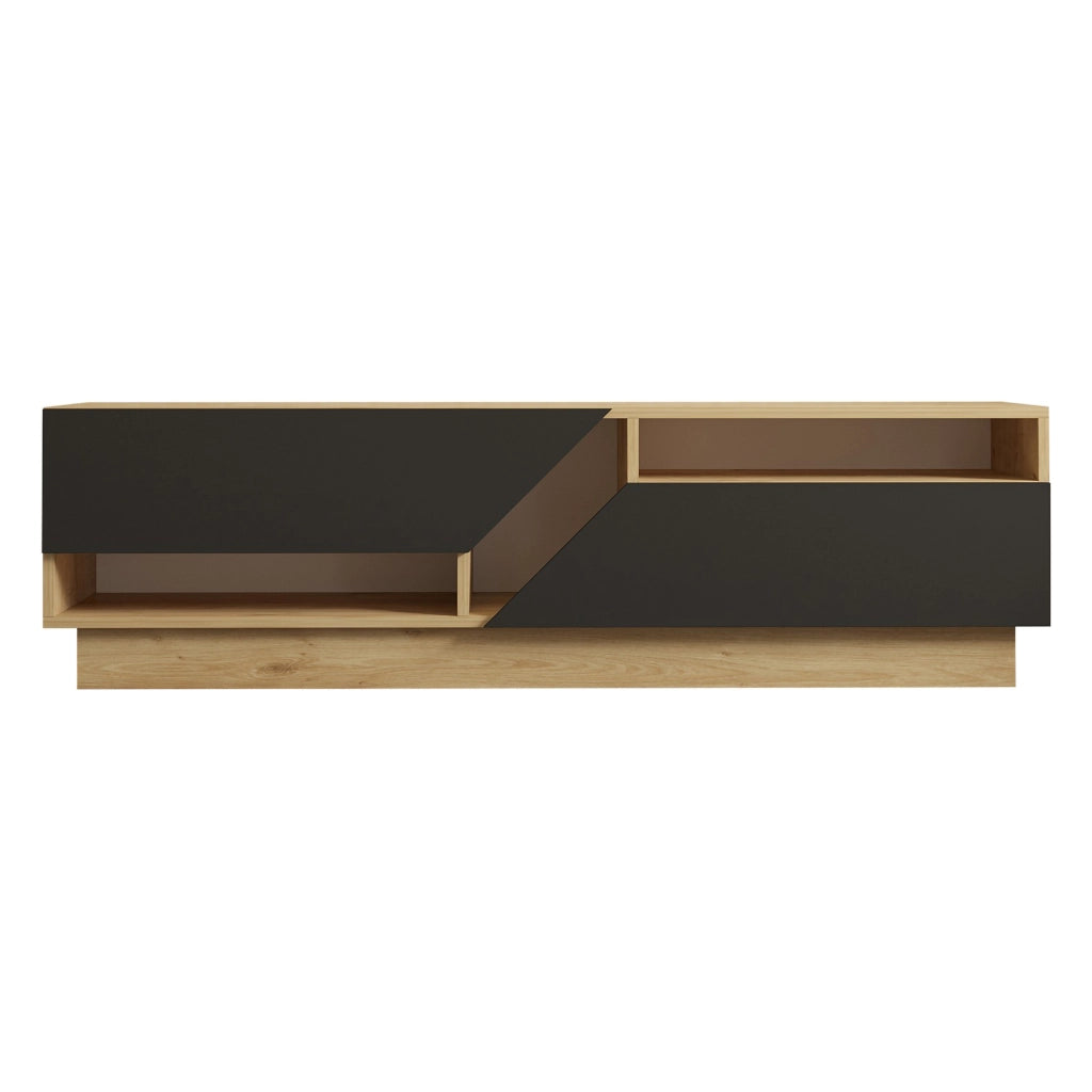 Spilinga, Mobile Porta tv 2 Ripiani, 160x40x45h cm Nero Antracite