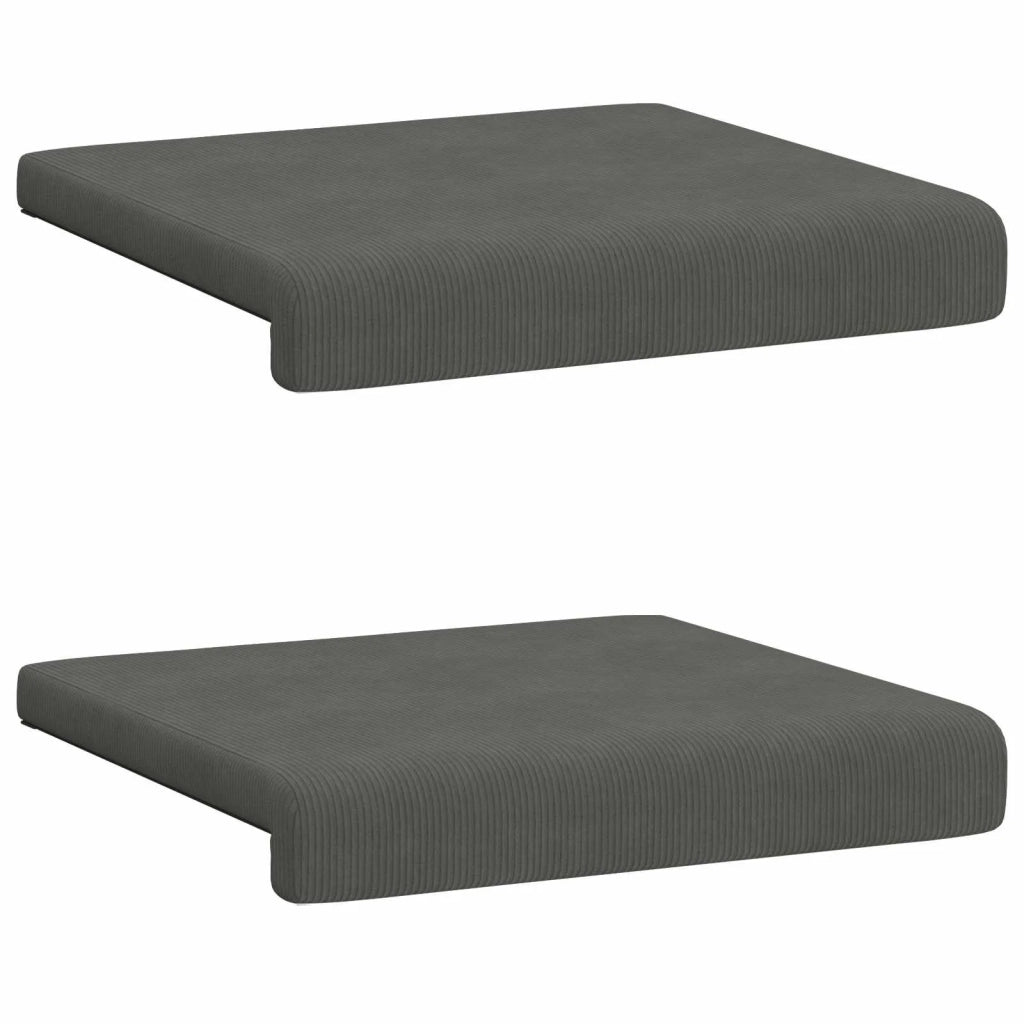 Cuscino per panchina 2 pcs corduroy Grigio Scuro 42043059