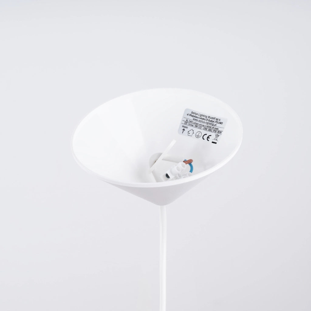 Lampada a sospensione bianca Ø30 Zephyr Pure Lume E27 15W