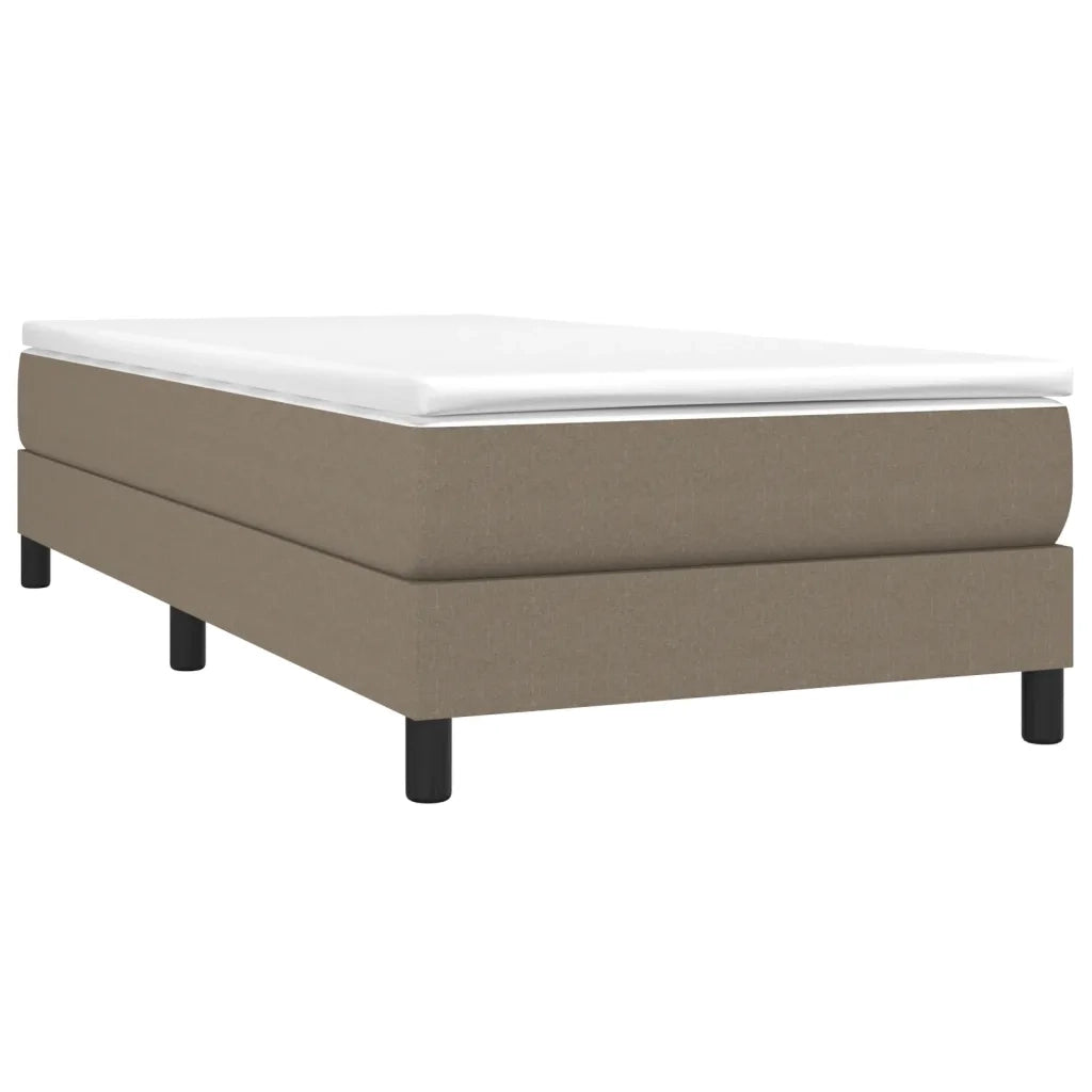Struttura Letto a Rete a Molle-Giroletto Tortora 90x200 cm Tessuto 862387