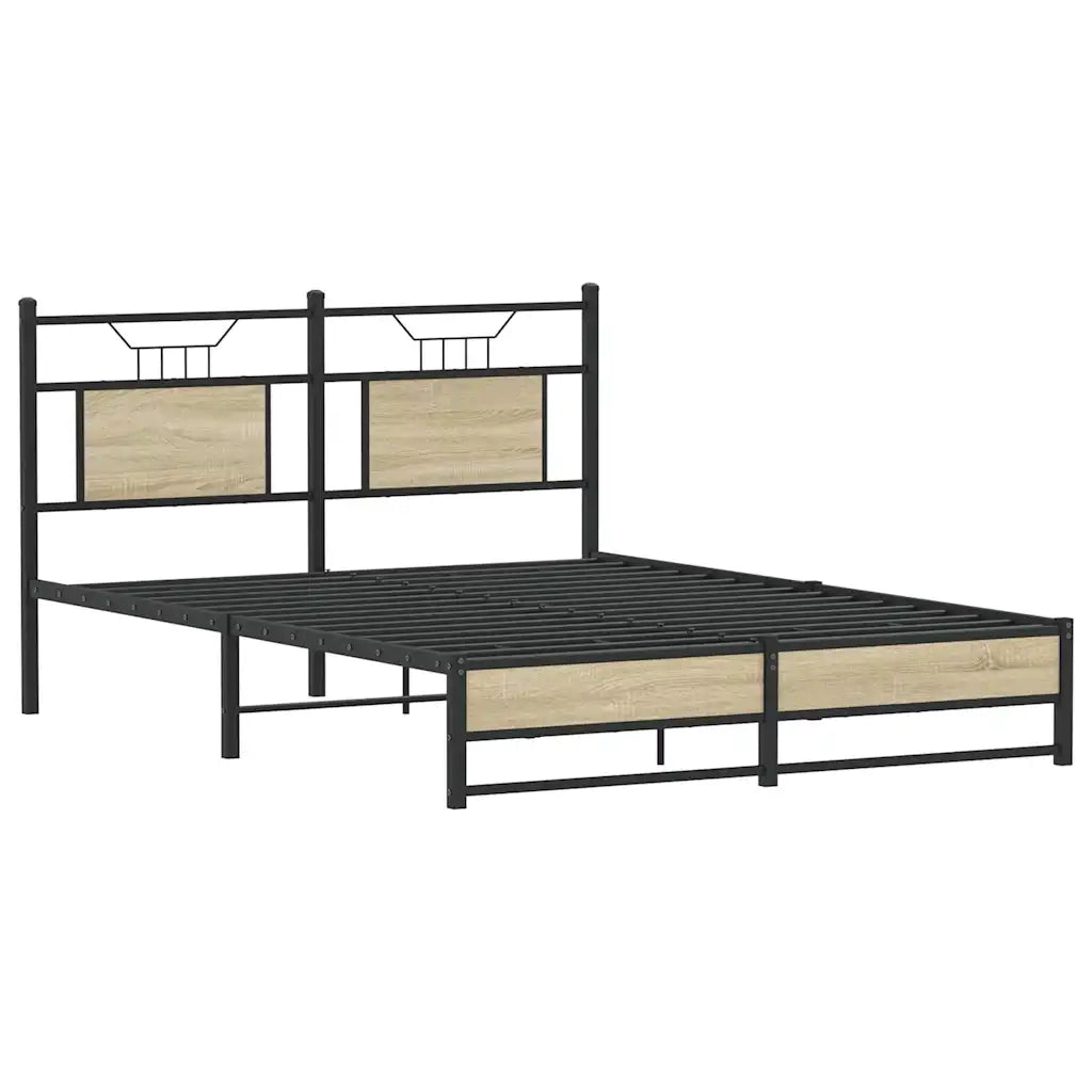 Giroletto senza Materasso-Struttura Letto Rovere Sonoma 140x190cm in Truciolato 756756