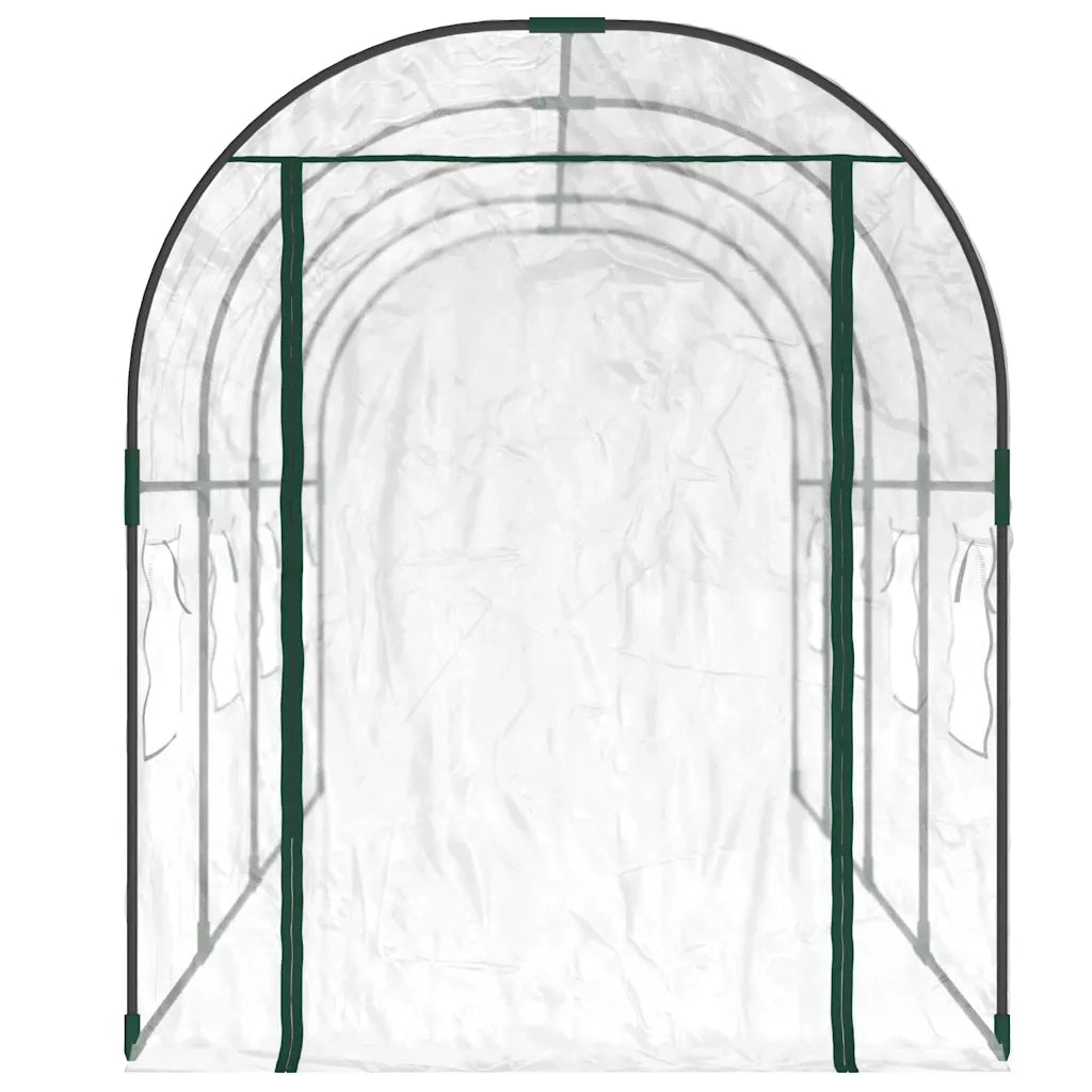 Serra Trasparente 160x400x190 cm PVC Acciaio Verniciato Polvere 317247