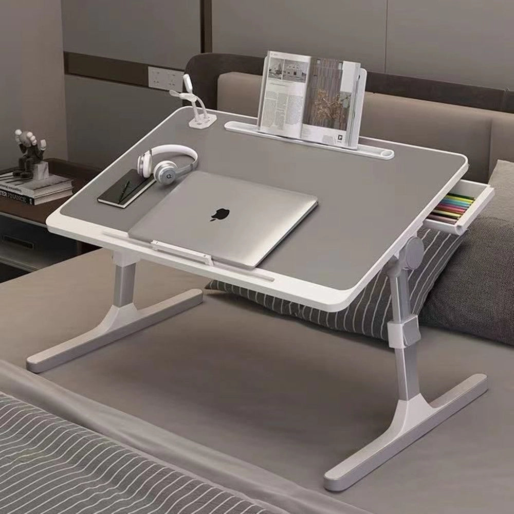 Trade Shop - Tavolino Da Letto Regolabile Con Gambe Pieghevoli Divano Scrivania Per Computer Portatili -