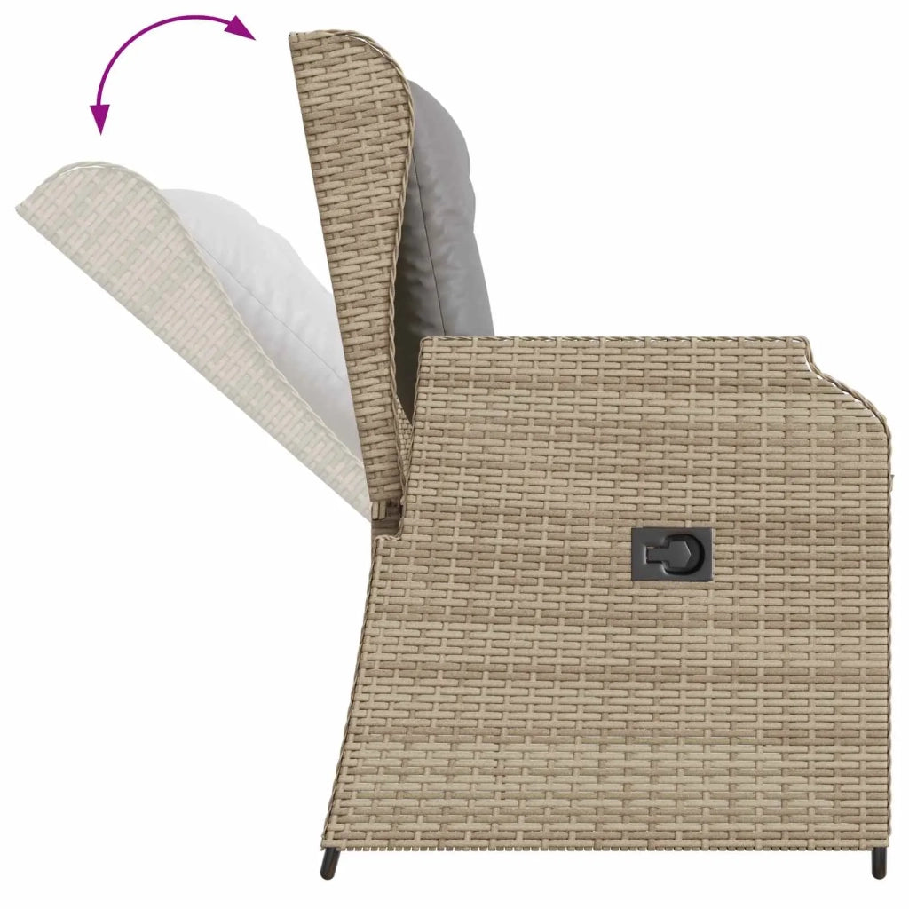 Panchina da giardino Beige polyrattan 3394461