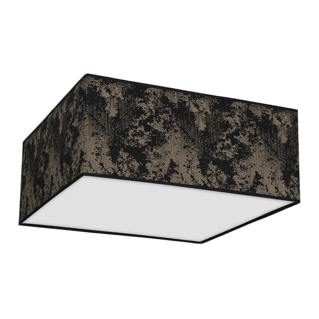 Plafoniera SATINO quadrata 3xE27 nera 50cm Milagro