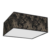 Plafoniera SATINO quadrata 3xE27 nera 50cm Milagro