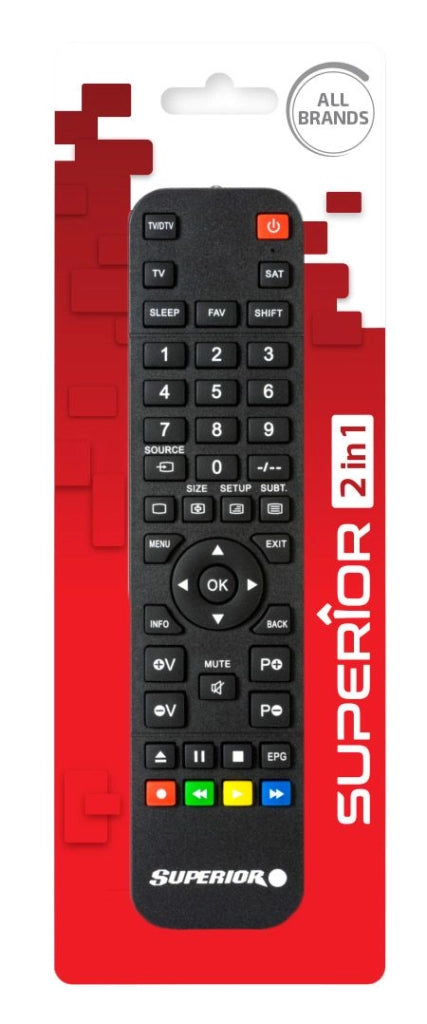 TELECOMANDO TV SUPERIOR PROGRAMMABILE 2 IN 1