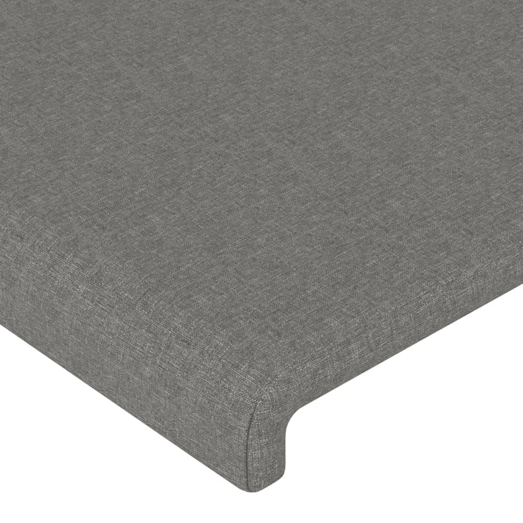Testiera a LED-Testata con LED Grigio Scuro 160x5x78/88 cm in Tessuto 446555