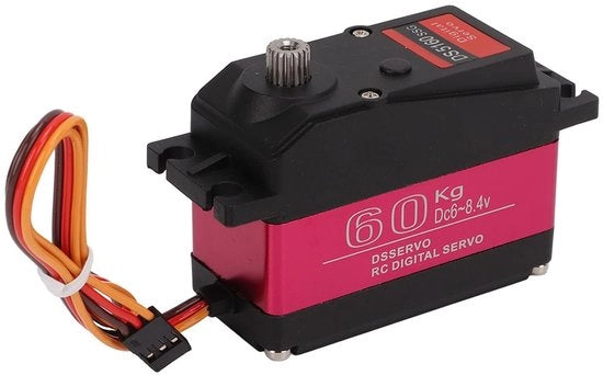 Servomotore Digitale 60 Kg - Stuurservo - Auto RC - Alta Velocità - Coppia - Puleggia Interamente in Metallo