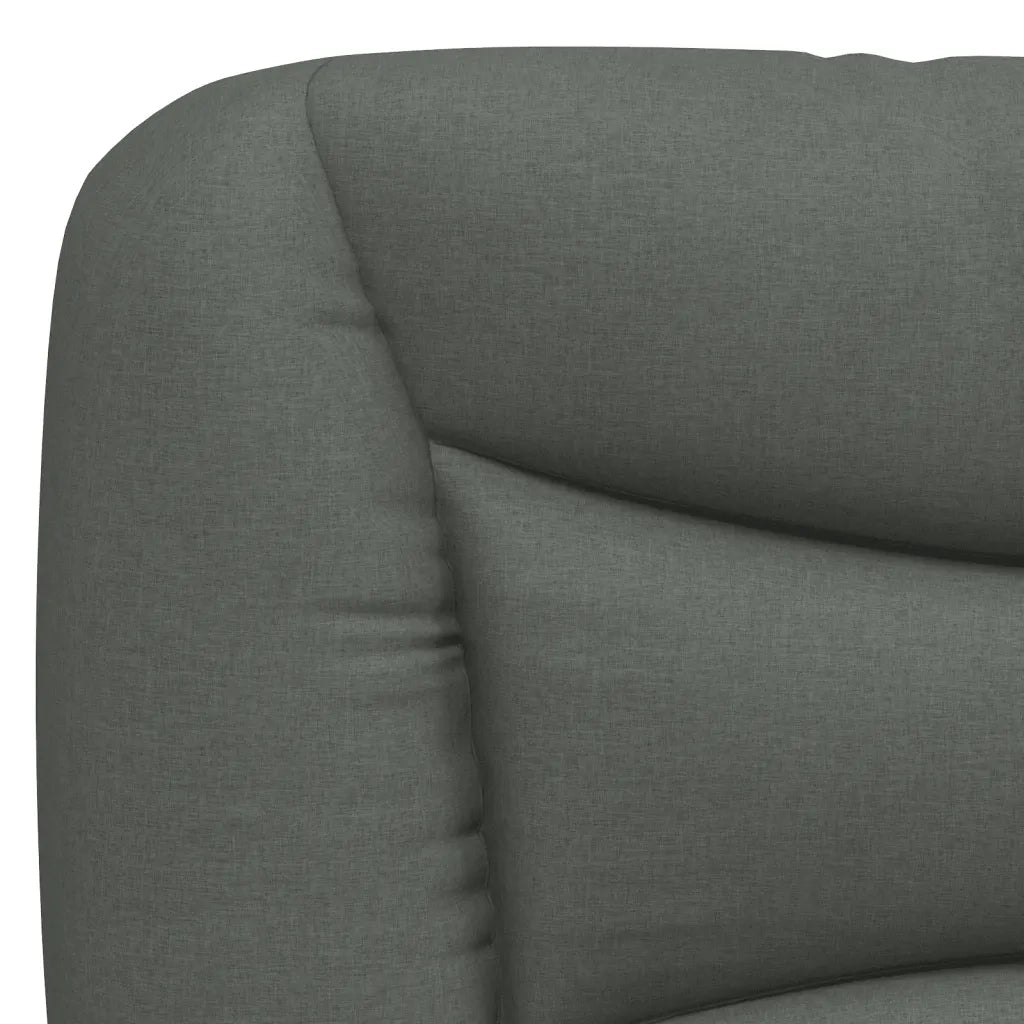 Cuscino Testiera Hvar Grigio Scuro 120 cm in Tessuto 374562