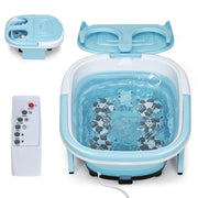 Massaggiatore piedi con temperatura regolabile, Vasca pieghevole e facile da conservare, Blu