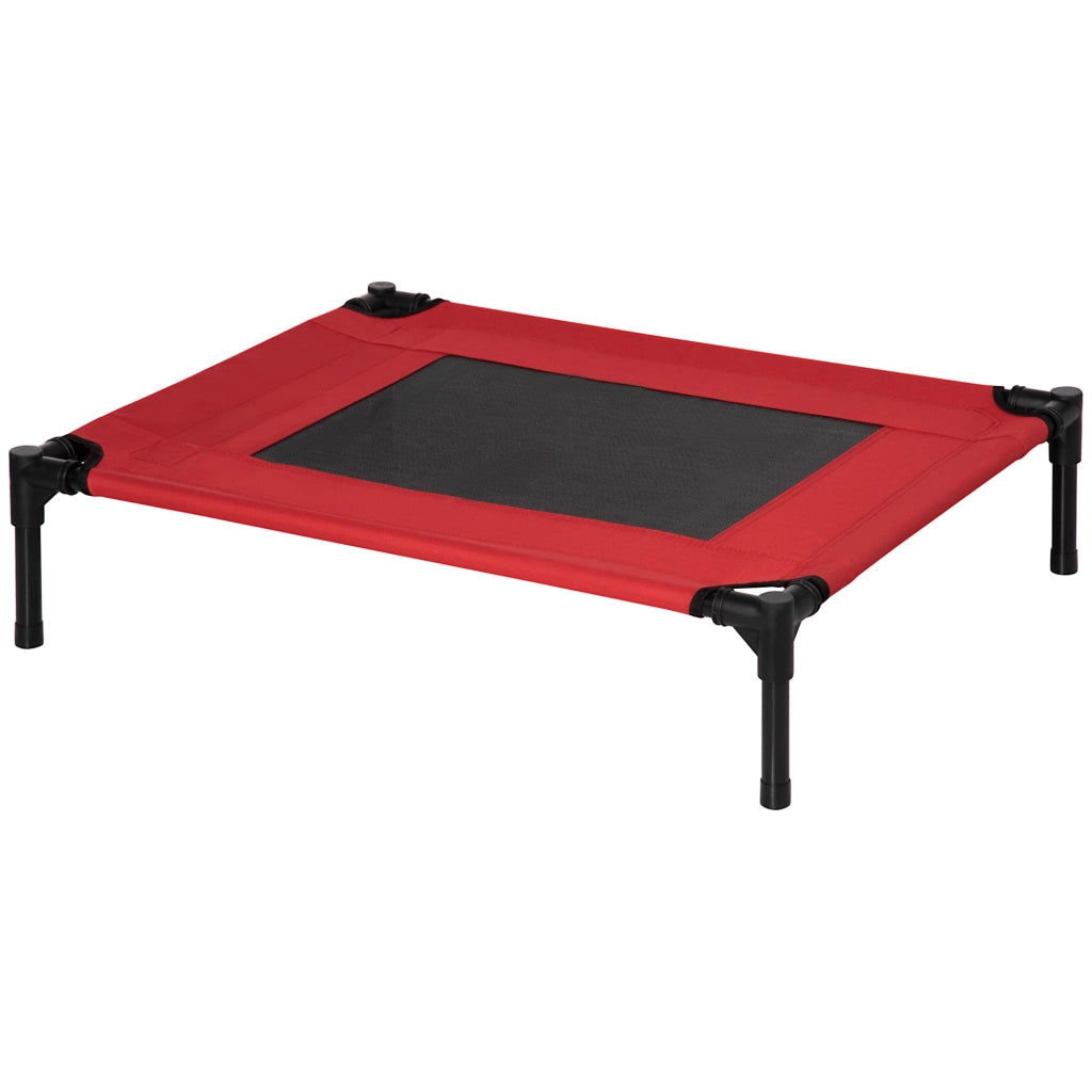 Lettino Rialzato per Cani e Gatti ¨C Xylo ¨C Rosso 76x61x18 cm