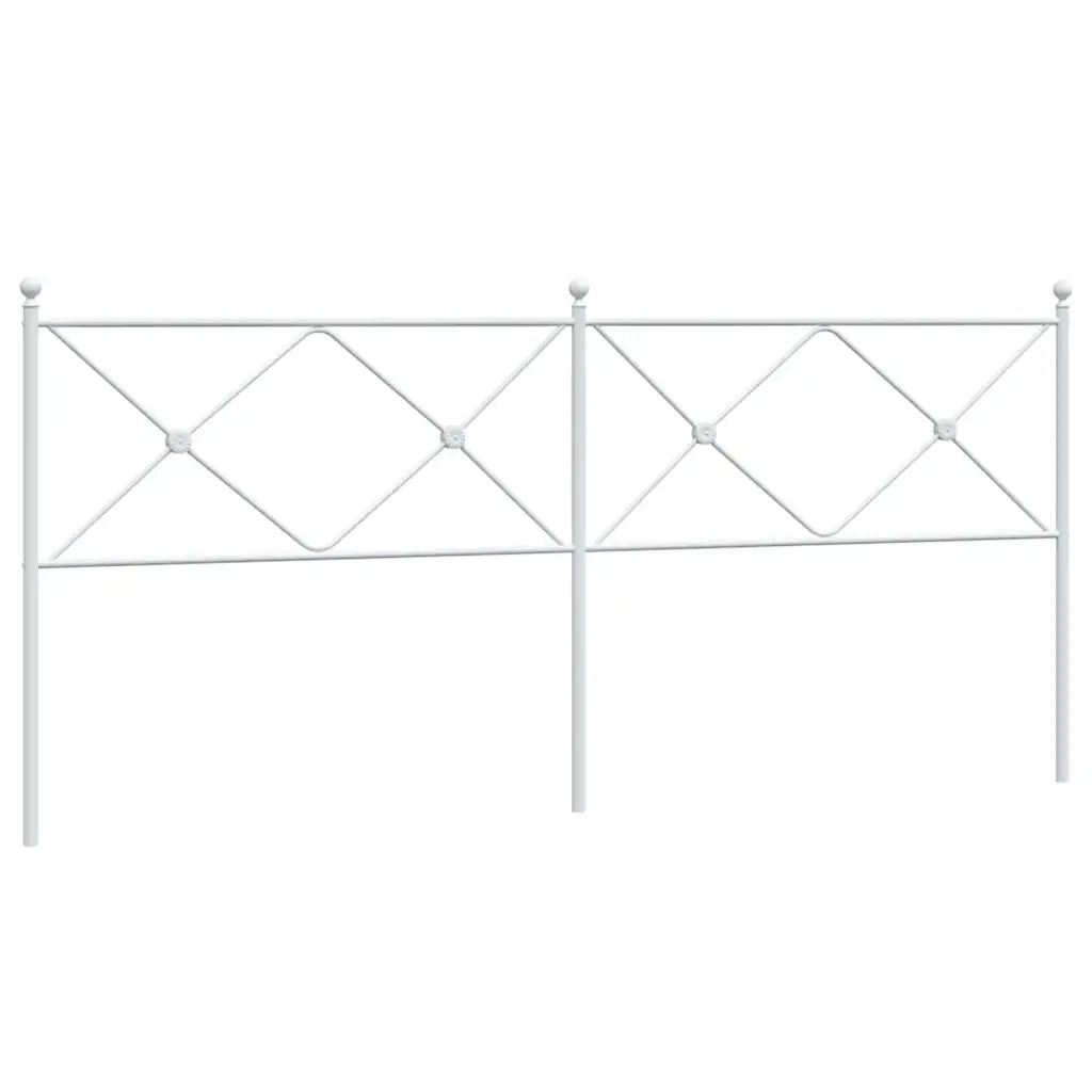 Testiera di Ricambio in Metallo Bianco 200 cm 376589