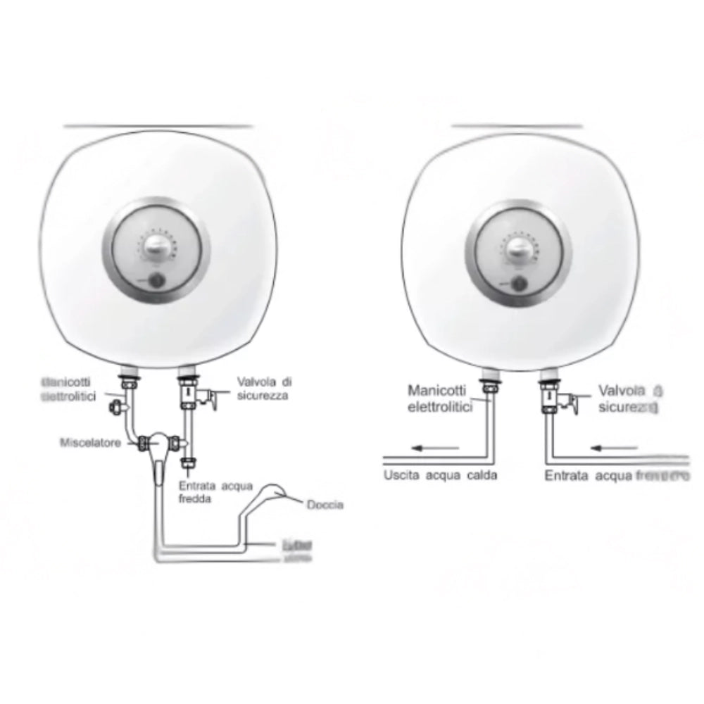 Scaldabagno elettrico litri 15 isea mini swing sopralavello 2 anni 1500 watt