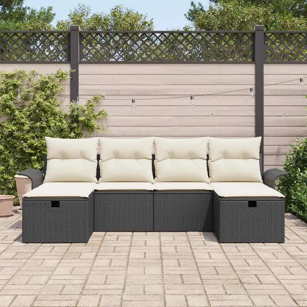 Set Divano da Giardino con cuscino 6 pcs Poly Rattan 3360248