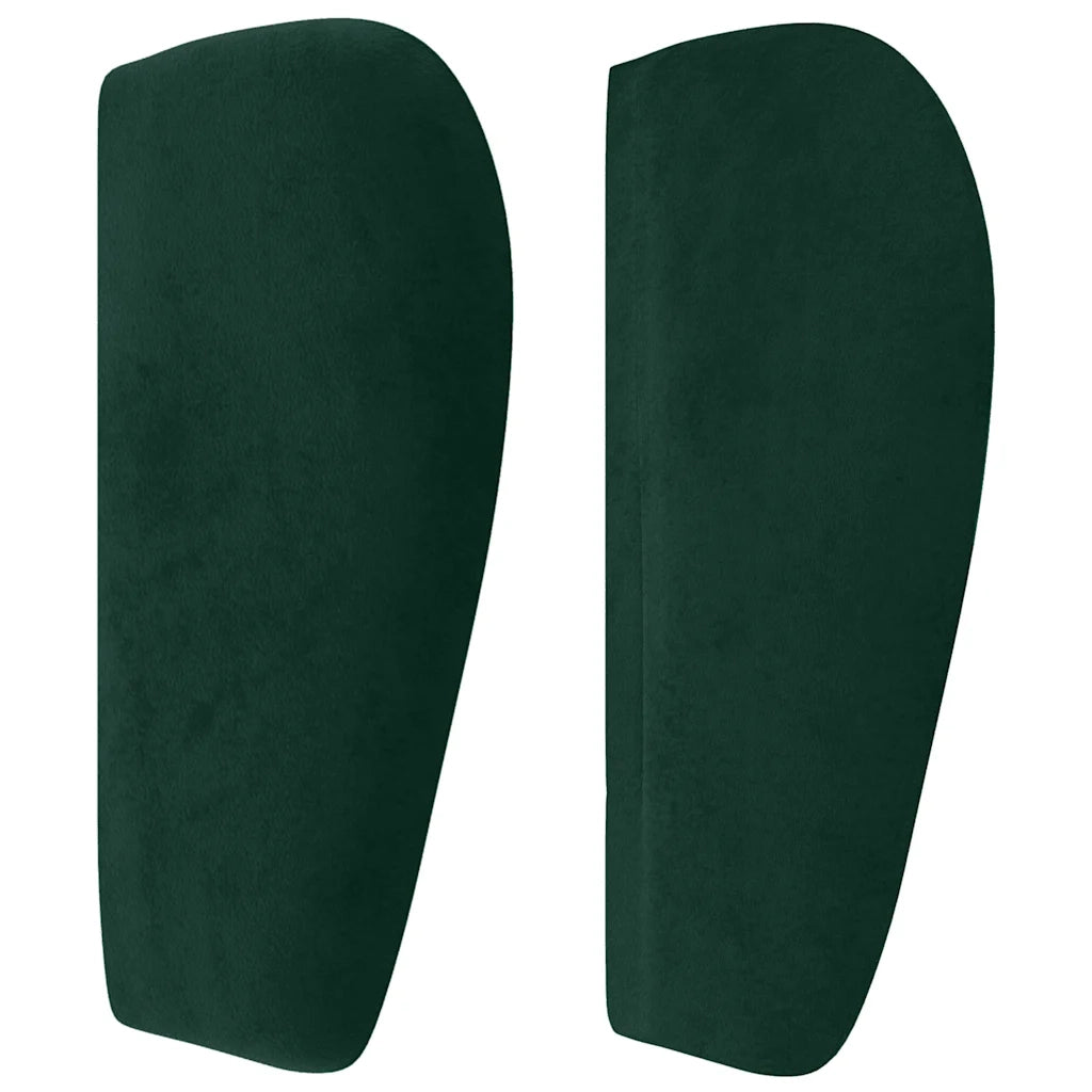 Testiera ad Orecchio Verde Scuro 103x23x78/88 cm in Velluto 3117329