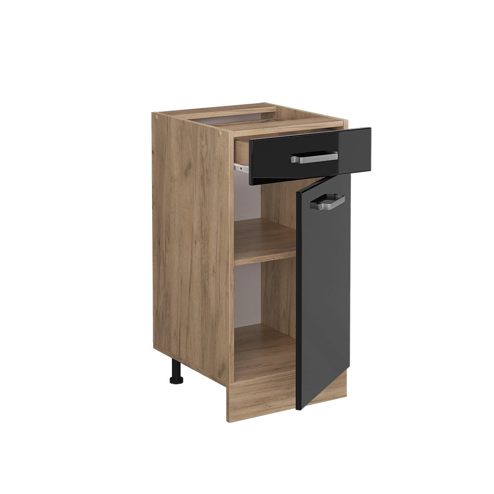Vicco Mobiletto base per cucina Nero lucido 40 cm , PL Antracite