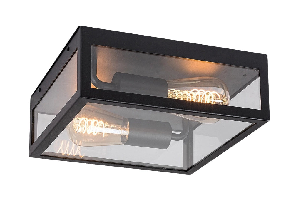Plafoniera esterna Rabalux Zaton 2xE27 nera 28cm IP23