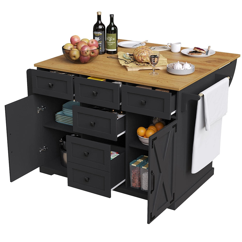 Isola cucina premium - Xylo - mobile con ruote nero